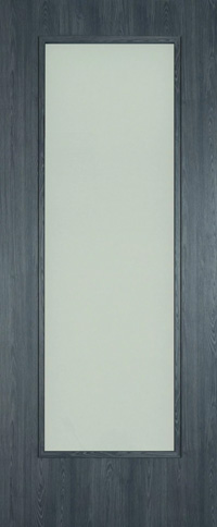 FastFix Doors and Doors | Doras Erkado Midnight Grey 1 Lite with Obscure Glass