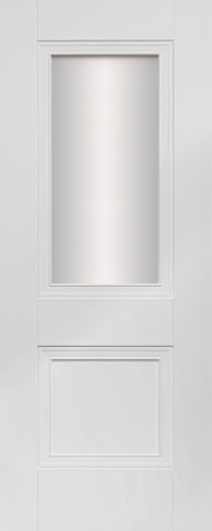 FastFix Doors and Doors | Darwin White Primed with Clear Glass