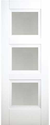 FastFix Doors and Doors | Franklin White Primed Frosted Glass